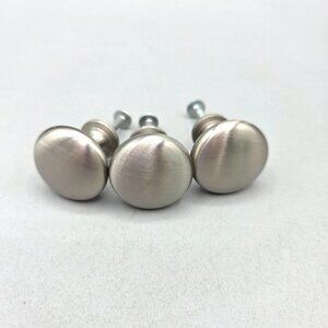 Satin Nickel Cabinet Knobs With Screws Drawer Pulls Set of 3